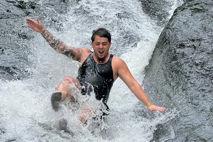 El Yunque waterslide and waterfall tour