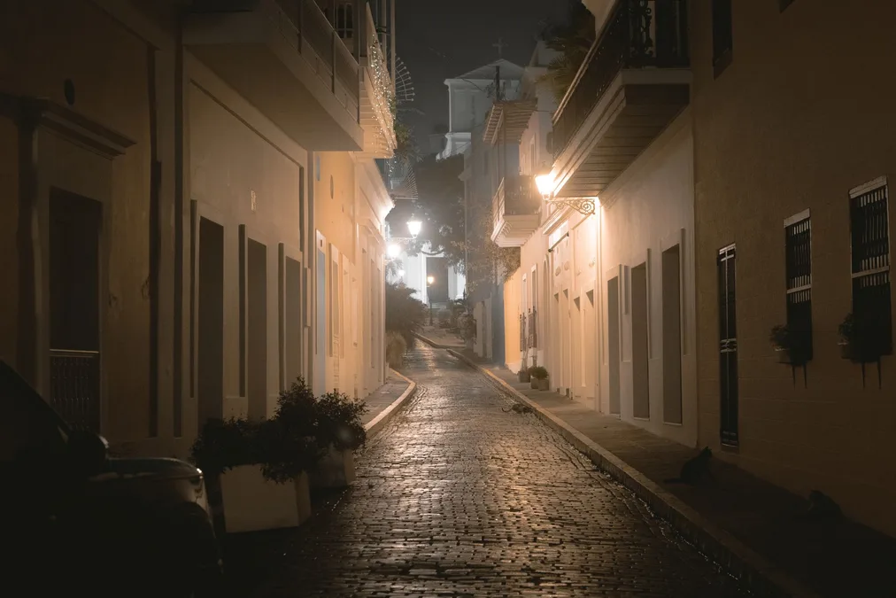 Old San Juan Puerto Rico cobblestone street colonial architecture Caribbean